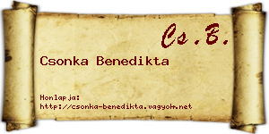 Csonka Benedikta névjegykártya